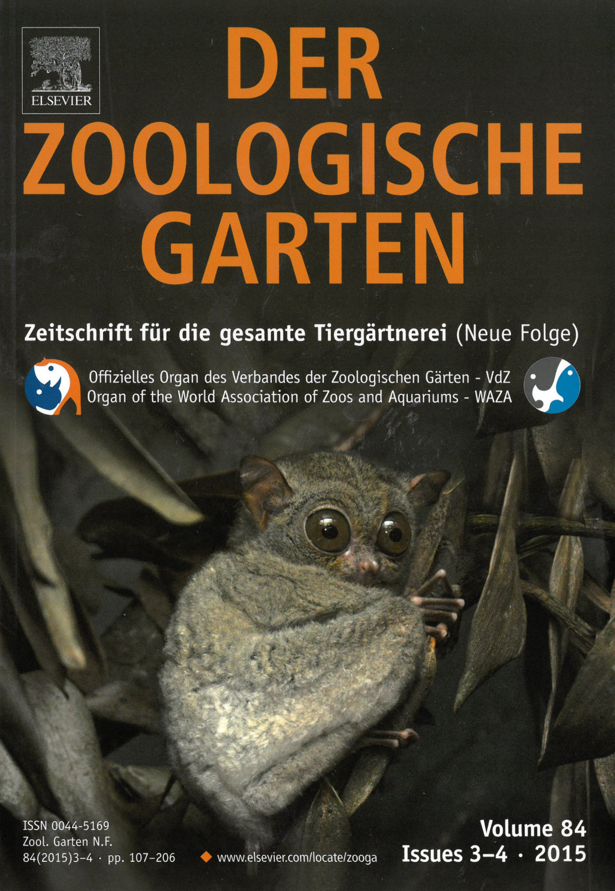 Cover page of Der Zoologische Garten with photograph of a possum